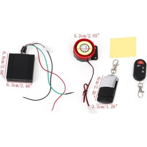 Scooter Car Security Alarm System Remote Control 12V Anti-theft Motorcycle Bike Hotselling