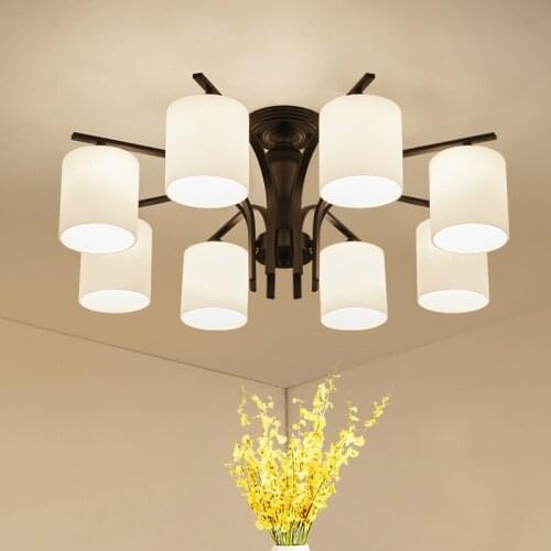 Modern Iron Ceiling mounted chandeliers Luster Lamps North European Vintage metal living room dinning room kitchen lamp fixture