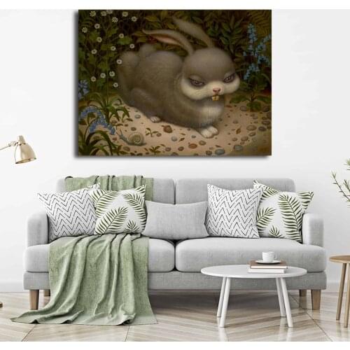 The sleeping Bunny Marion Peck Canvas Painting Living Room Home Decor Modern Wall Art Oil Painting Poster Salon Pictures Artwork