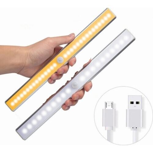 LED Under Cabinet Light PIR Motion Sensor Lamp 20 LEDs lighting for Wardrobe Cupboard Closet Kitchen Night light USB Powered