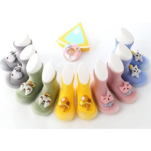 Baby Toddler Winter Floor Anti-Dropping Heel Kids Warm Socks Shoes 5Sizes 5Colors 101 PMENGCHU