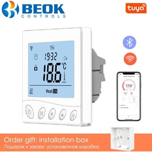 Beok Gas Boiler Thermostat Wifi Smart Room Heating Temperature Controller Regulator Remote Programmable Google Home Alexa