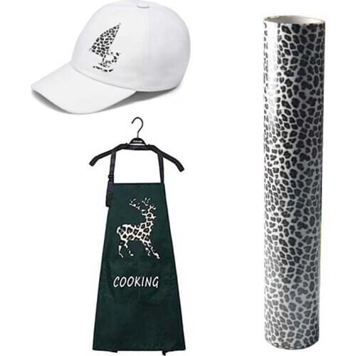 3D vinyls leopard print heat transfer vinyl Heat Press T-Shirt film roll Iron on HTV Fabric easy to cut and weed transfer vinyl