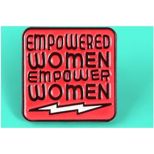 Cute Red empowered women Brooch Pin for Women Yellow Switch Book on Pins Jewelry Enamel Pin Backpack Gift Spille