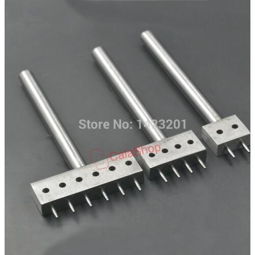 1 Pcs / Lot Hole Spacing 8mm Round Leather Punch Cutter Tool Pitch 2 4 6 Hole Row Leather Tool