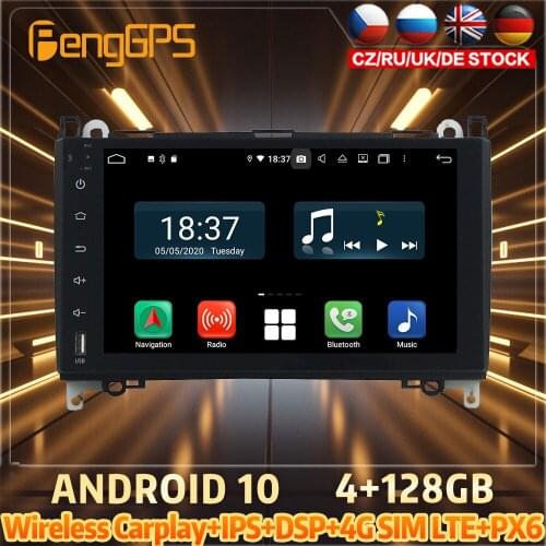 128G Android10 PX6 DSP For BENZ A-W169 B-W245 Vito Car DVD GPS Navigation Auto Radio Stereo Video Multifunction CarPlay HeadUnit