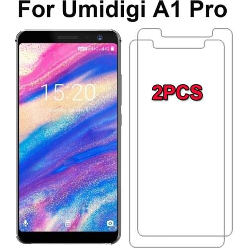 2PCS For Umidigi A1 Pro 4G Case Tempered Glass Anti-Explosion Ultra-Thin Glass Screen Protector For UMI A1 Pro 5.5 front film