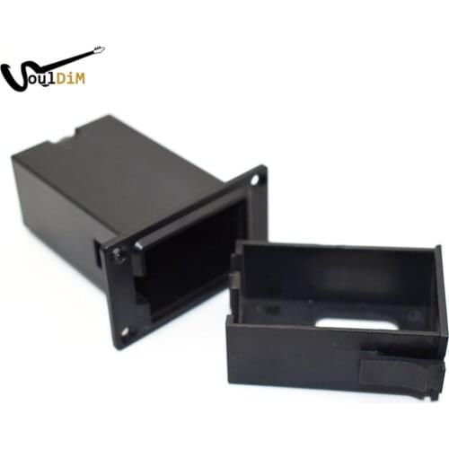 50pcs Active Guitar Pickup Battery Box EQ 9V Guitarra Violao Pickup 9 Volts Battery Holder Case Cover with Spring 2 Pin Plug