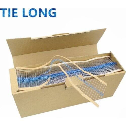 5000pcs/lot 1/4W 1% Metal film resistor 1R~1M 100R 220R 330R 1K 1.5K 2.2K 3.3K 4.7K 10K 22K 47K 100K 100 220 330 1K5 2K2 3K3 4K7
