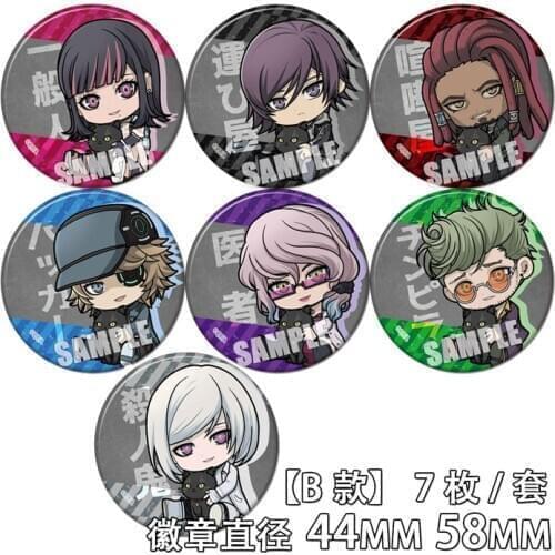 58mm Acrylic Brooch Akudama Drive villain DRIVE Badges Round Button Icons