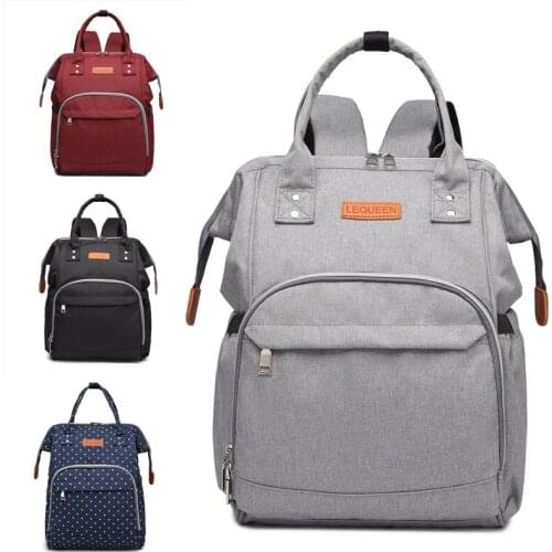 9 Styles LEQUEEN Mummy Maternity Nappy Bag Large Capacity Baby Diaper Bag Travel Backpack Designer Nursing Bags for Baby Care