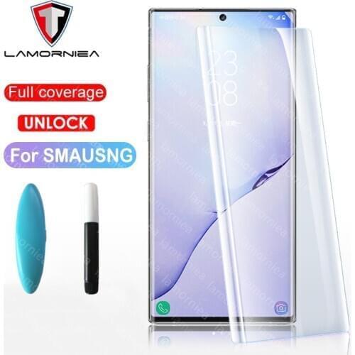 Anti blue UV Liquid Glue Glass For Samsung Galaxy A50 A30 A20 A70 A80 A90 A10 M10 M20 M30 Screen Protector Films + UV Light Glue