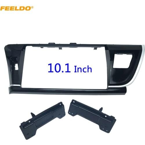 FEELDO Car 2Din 10.1” Radio Fascia Frame Adapter For Toyota Corolla Altis (LHD) Stereo Panel Dash Installation Frame Kit #HQ6274