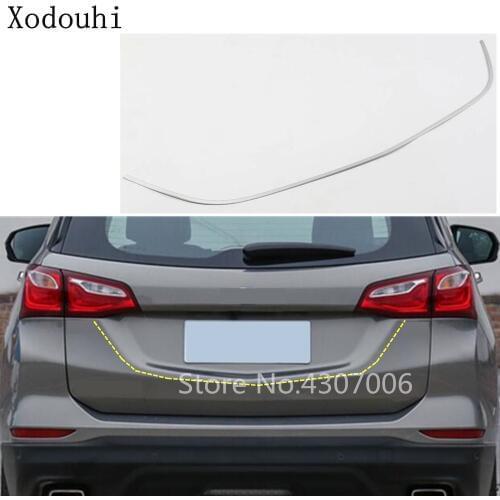 Car Stick Back Rear License Trunk Frame Plate Trim Strip Bumper Hoods 1pcs For Chevrolet Equinox Third GE 2017 2018 2019 2020