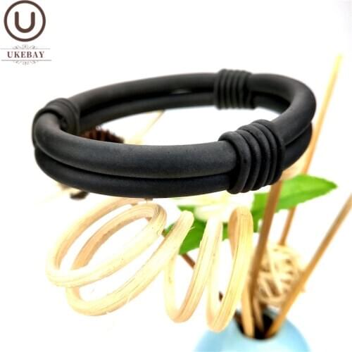 UKEBAY Designer Handmade Bracelets For Women 2020 New Charm Bracelet Bind Fashion Accessories Wholesale Black Rubber jewelry