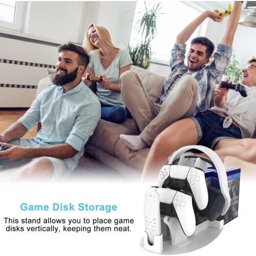 For PS5 Game Storage Organizer Controller Stand Remote Holder
