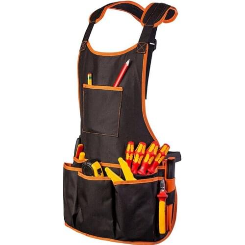 Double Layer Oxford Cloth Work Apron Housework Outdoor Woodworking Electrician Repair Outdoor Barbecue