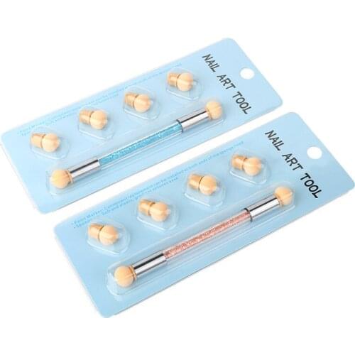 Manicure double head sponge halo pen gradient pen sponge head 4 ink halo dye pen