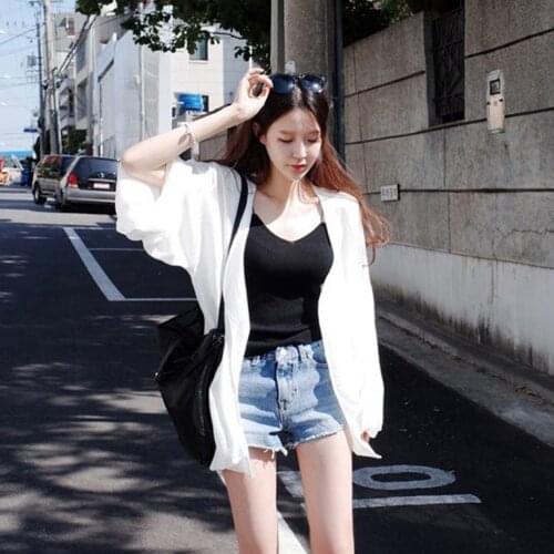 Elegant Design Women Thin Style Three Quarter Sleeve Cardigan Summer Loose Style Ladies Travel Sunscreen Outwear Coats