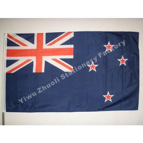 New Zealand Flag 150X90cm (3x5FT) 115g 100D Polyester Double Stitched High Quality Free Shipping