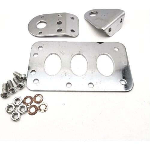Chrome Side Mount Motorcycle License Plate Bracket Fit Chopper Brake Tail Light