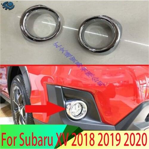 For Subaru XV 2018 2019 ABS Chrome Front Fog Light Lamp Cover Trim
