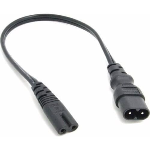 C7/C8 Power "8" Figure Adapter Converter Cable,European IEC320 C7 Female to C8 Male Plug Extension Cord forLaptop power adapter