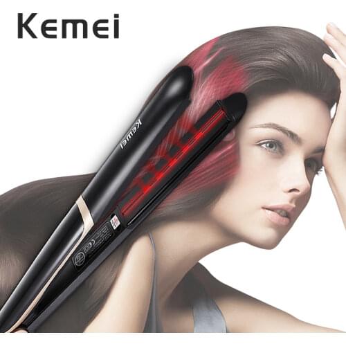 Kemei professional Hair Straightener for women Electric ceramic Flat Iron Straightening Straight hair splint hair Styling Tools