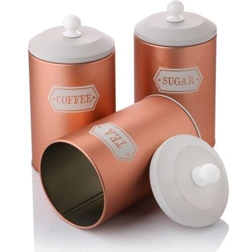 Queens Kitchen 3 Pcs Vintage Metal Storage Team