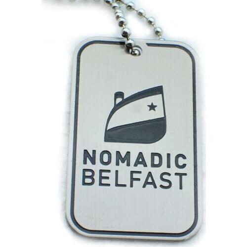 Cotomised dog tag,iron die cast,antique silver plated, with ball chain,free design,NOMADIC BELF,2018 hot sale,enamel filled