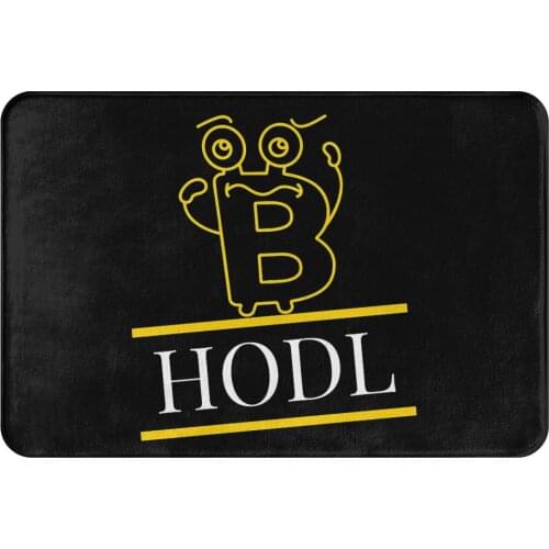 Bitcoin Crypto Miners Meme Bedroom Mat HODL Doormat Living Room Carpet Entrance Door Rug Home Decoration