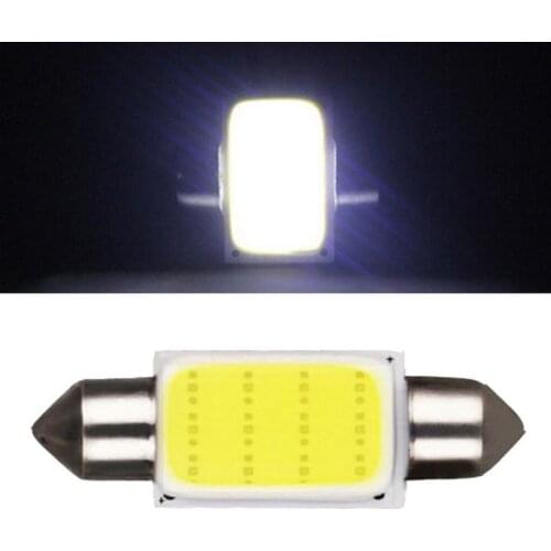 7000K Car Reading Light Xenon White Lantern Dome Bulb 12V 31mm 36mm 39mm 41mm Auto Super Bright License Plate Interior LED Lamp