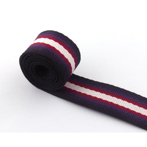 Webbing Double-Sided Stripes 38mm Fabric Webbing Belt Strap Handbag Strap Canvas webbing Dog Collar Webbing Dog Leash