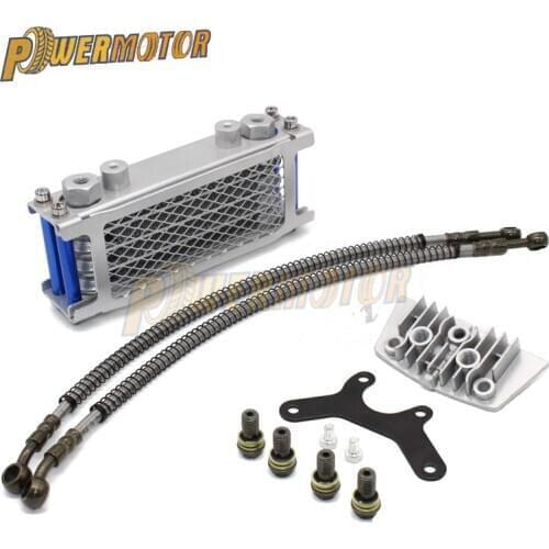 Motorcycle Radiator Oil Cooler Set Oil Cooling For 50 70 90 110 125 140cc Dirt Bike Monkey Bike DAX Pocket Bike ATV Motocross