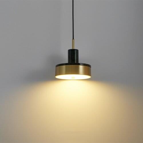Marble Single Head Suspension Lamp E27 Pendant Light LED Three-Tone Light Home Decoration Bedroom Bedside Restaurant Bar Hotel