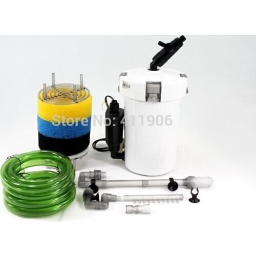 Sensen New 6W 400L/H Aquarium Fish Tank External Filter Canister Outer filtration system with External pump HW-603B