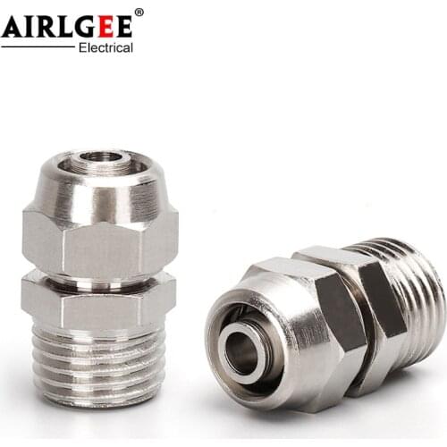 Pneumatic Fast twist Fittings Quick Joint Coupler PC 4 6 8 10 12 14 mm hose Tube Connectors 1/8''/ 1/4'' 3/8'' 1/2'' Male Thread
