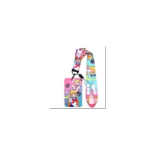 New 1pcs Japanese anime girl cats lanyard Neck Strap Lanyard Mobile Phone Key Chain ID Badge Key Chain