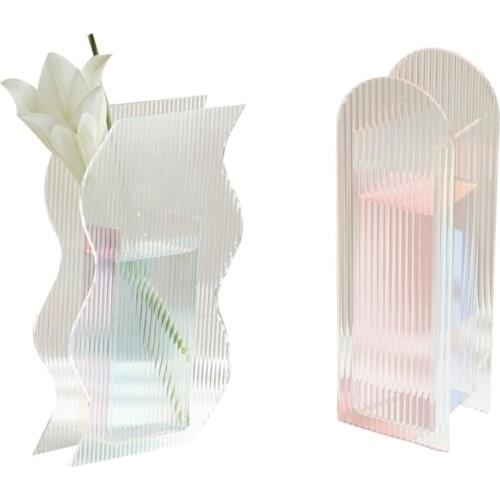 Modern Minimalist Style Vase Living Room Decor Acrylic Flower Ornaments Nordic Home Soft Decorations