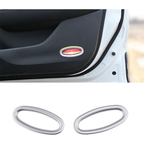 Color My Life Car Front Inner Door Lights Cover Trim Interior Door Lamps Sticker for Renault Koleos for Samsung QM6 2017 2018