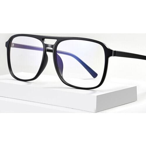 TR90 Blue Light Blocking Glasses Vintage Transparent Square Glasses Frame Women Men Oversized Optical Eyeglasses Frames Eyewear