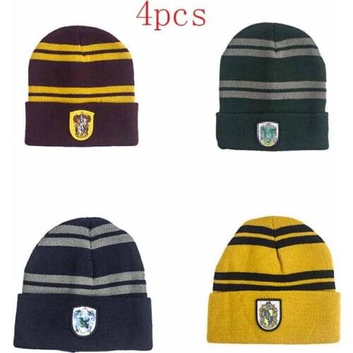 Magic School Halloween Cosplay Cap Winter neckerchief Ravenclaw Slytherin Hufflepuff Cosplay Hat
