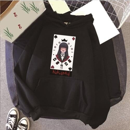 Japan Anime Kakegurui Print Men Hoodies Sweatshirt Harajuku Streetwear Women Men Top