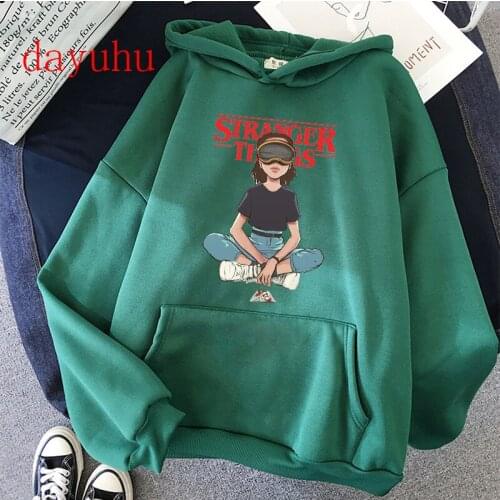 Stranger Things Season 3 Hoodies Eleven Oversized Graphic Print Sweatshirts Women Funny Hoodie Harajuku Clothes Hood Female Tops