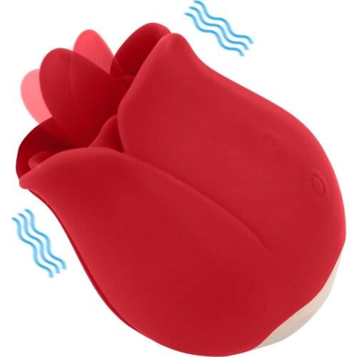 Female Masturbator Clitoris Nipple Stimulator 9 Modes Oral Sex Rose Tongue Licking Vibrator Sex Toys for Women