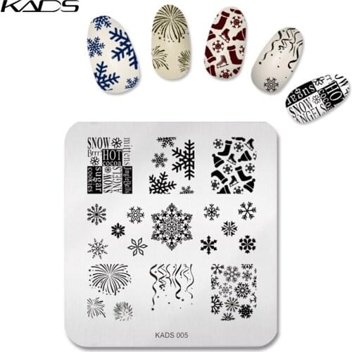 Rolabling 1PC Nail Art Stamping Plates Nail Template DIY Stamp Plate Stamping Tool Christmas Design 7*8CM Nail stamping plates