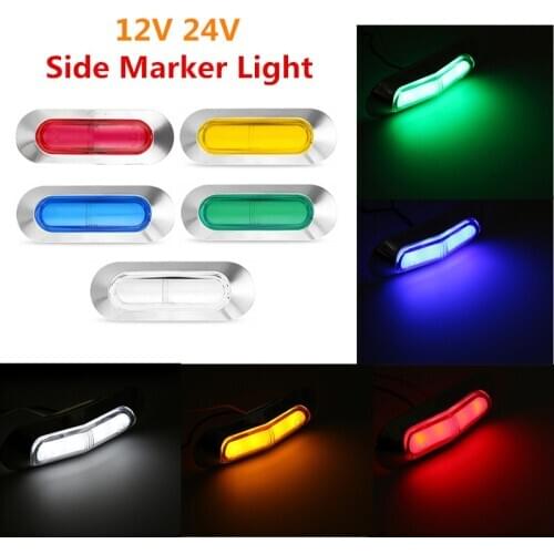 12V 24V 4 LED Car Side Marker Light Truck External Warning Tail Light Clearance Indicator Signal Lamp For Trailer Lorry Bus Boat