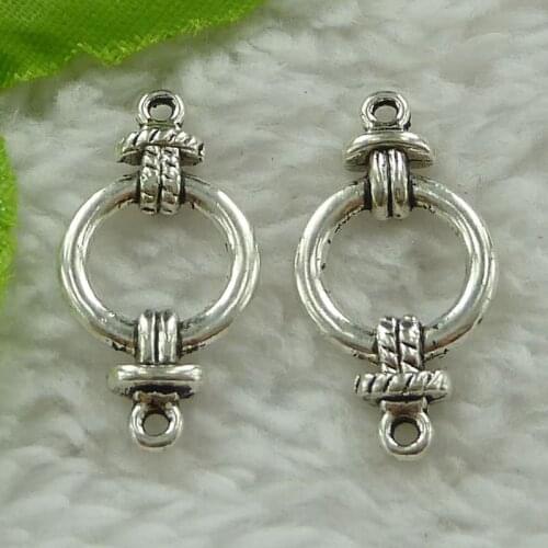 260 pieces antique silver nice connectors 25x13mm #3498