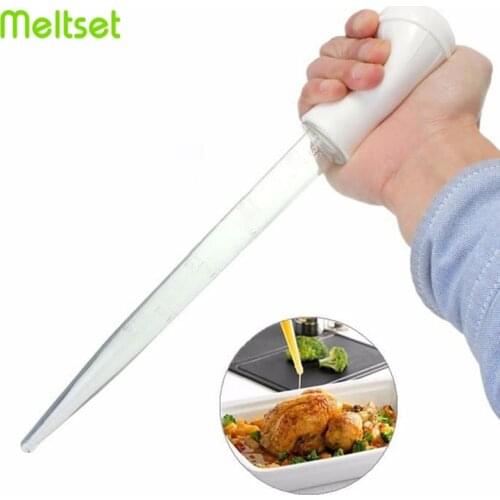 30ML BBQ Pipette Pump Pipe Plastic Barbecue Oil Dropper Turkey Baster Pipetka Syringe with Scale BBQ Tools