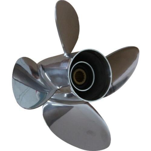 4x13x19 outboard 4 Blade Propellers STAINLESS STEEL Propeller fit to tohatsu or yamaha 60-115 hp engine cheap boat motors